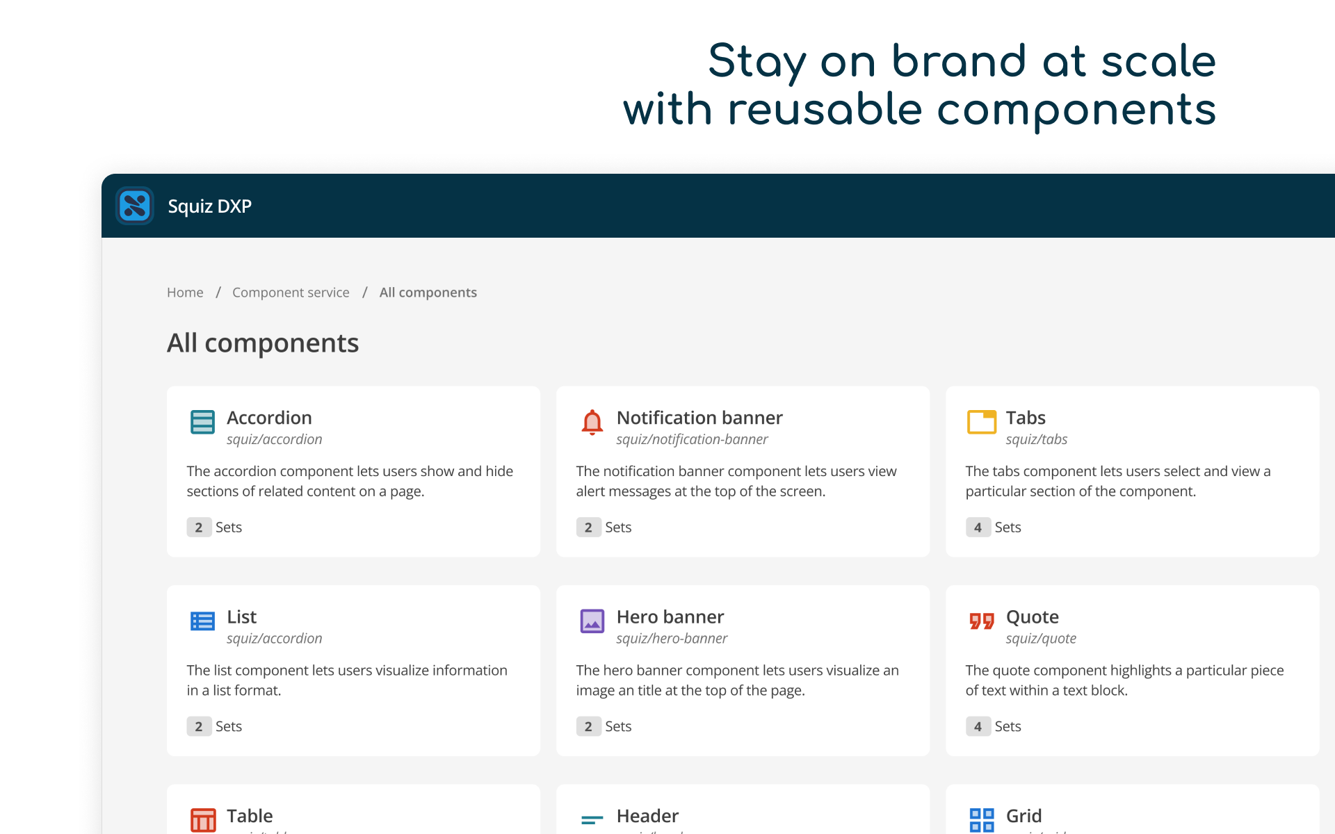 screenshot of Squiz Digital Experience Platform